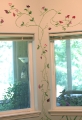 sweet pea vines mural