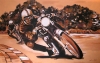 antique motorcycle mural