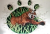 tiger mascot mural