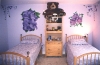 girls bedroom flower mural