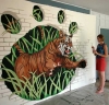 Painting tiger mural