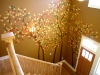 staircase fall trees mural